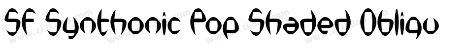 SF Synthonic Pop Shaded Oblique字体转换